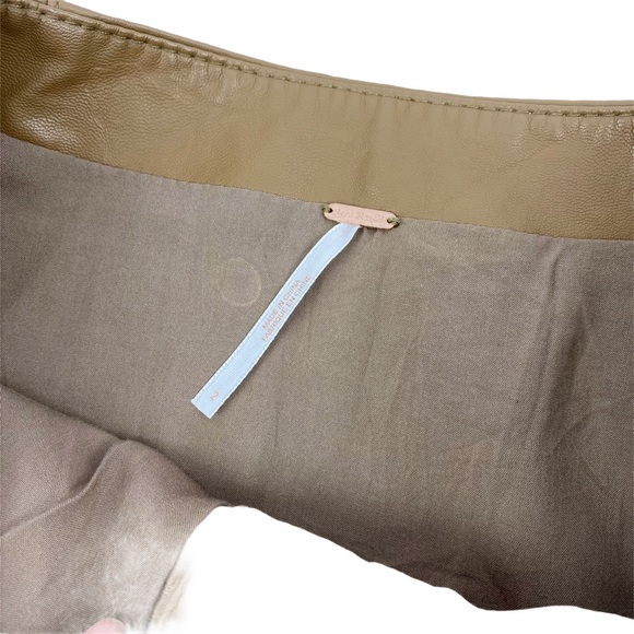 Free People Faux Vegan Leather Button Down Skirt 2 - Picture 5 of 8